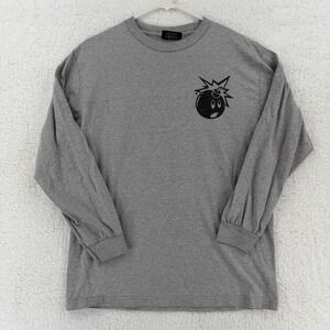 The Hundreds Shirt Mens Medium Gray Long Sleeve Adam Bomb Graphic Tee Skate